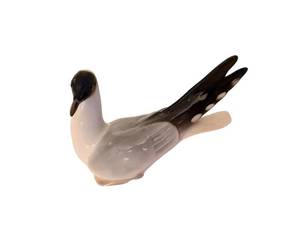 Porcelain Bird Figurine with Outstretched Wings - Made in China