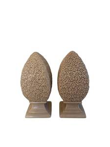 DEARTIS Made in Portugal Daisy-Pattern Ceramic Pair (Lot of 2)