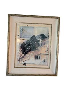 Framed Abstract Artwork - 33 12 by 39 12 Inches