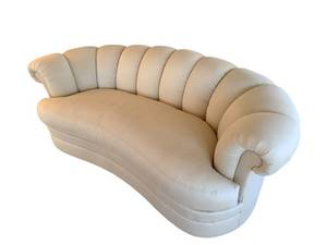 Off White Upholstered  Sofa, 91-Inch Length