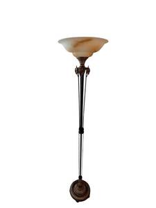 69-Inch Tall Metal Floor Lamp with Glass Shade