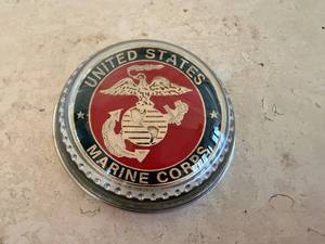 United States Marine Corps Emblem Round Medallion Paperweight - Decorative Display Plaque