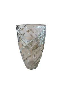 Crystal Cut-Glass Vase - 8 12 Inches Tall