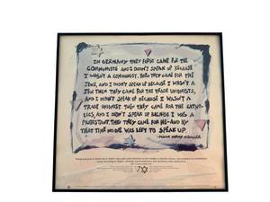 Educational Poster Nazi Concentration Camp Triangles and Niemoller Quote