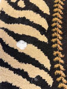 63-Inch Round Zebra Leopard Print Area Rug