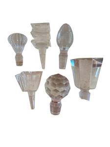 Crystal Decanter Stopper Assortment - Assorted Glass Bottle Stoppers (Some With Chips)
