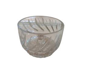 Crystal Cut Glass Bowl with Diamond-Cut Facets - Classic Glassware