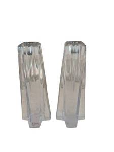 8-Inch Crystal Candlestick Holders (Lot of 2)