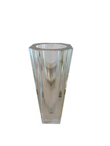 Orrefors 8-Inch Faceted Crystal Vase