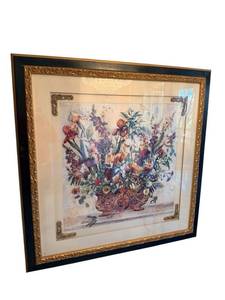 Tomao Floral Bouquet Framed Artwork - Signed Print, 46 x 46 Inches