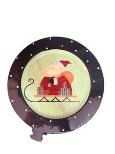 Certified International Becca Barton Santa Plate - 13 Inch Christmas Decor
