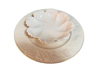 Lenox Floral Border Plate and Bowl - Fine Bone China (Set of 2)