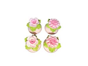 Pink Rose Floral Salt & Pepper Shaker Sets (Lot of Two)