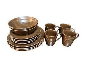 Sango Swirl 7100 14-Piece Dinnerware Set