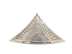 Crystal Cut Glass Bowl - Diamond Pattern, 10 x 5 Inches