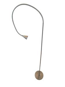 Arc Floor Lamp with Gooseneck Arm and Cone Shade - Brushed Metal Finish