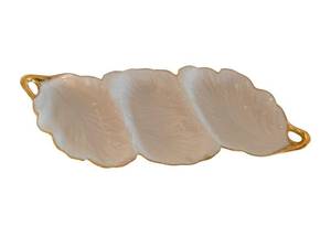 Mother of Pearl Shell Pendant with Gold Tone Edge and Integrated Bail