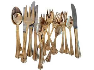19-Piece Flatware Set - Ribbed-Handle Pattern