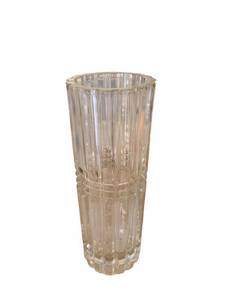 12 Inch Tall Faceted Glass Vase