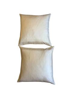 Feather-Down Throw Pillows Piped Border