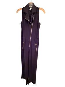 Iman Sleeveless Zip-Front Jumpsuit XS - 96% Polyester 4% Spandex