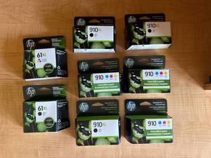 HP 61XL Black & 910XL Tri-Color Ink Cartridges