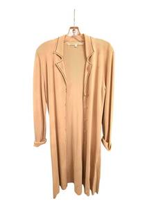 Max Studio Longline Knit Cardigan with Lapel Collar - Size M
