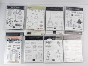 Stampin Up Cling Stamp Sets & Sizzix Framelits Dies (Lot of 8)