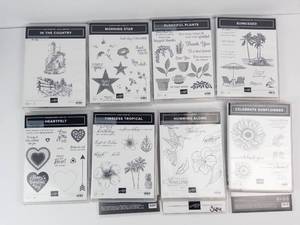 Stampin Up Cling Stamp Sets & Sizzix Framelits Dies
