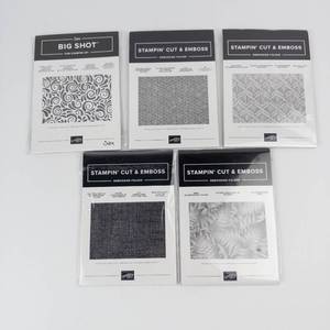 Stampin Cut & Emboss 3D Embossing Folders (Lot of 5)