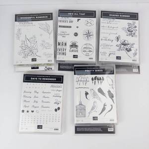 Stampin Up Stamp Set Lot of 5 - 3 Cling & 2 Photopolymer