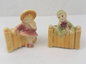 Shawnee Pottery Vintage Boy & Girl Planters (Lot of 2)