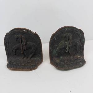 The End of the Trail Bookends - Vintage Cast Iron (Lot of 2)