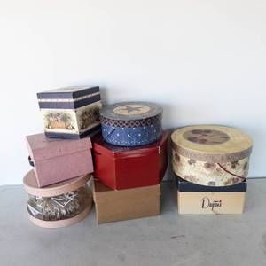 Assorted Vintage Hat Boxes - Lot of 8