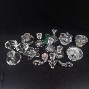 Assorted Glass Candle Holders - Varied Shapes for Decor & Centerpieces