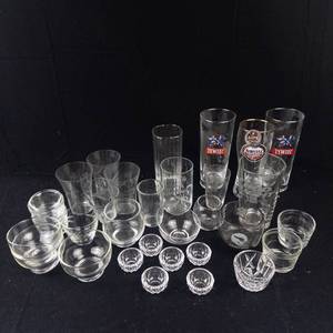 Assorted Clear Glassware (Mixed Lot)