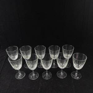 Crystal Stemware Glasses (Lot of 10)