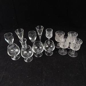 Assorted Crystal Glassware Set - Stemware, Goblets & Tumblers- 14 pieces
