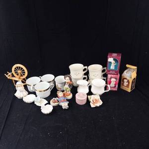 Enesco Porcelain Mugs & Figurines Assortment