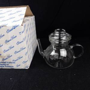 Princess House Crystal Teapot 3-Piece Set - Made in Czech Republic
