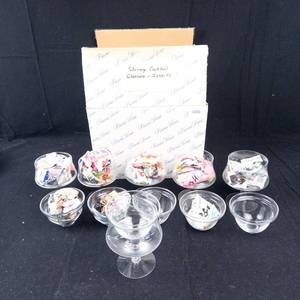 Princess House Shrimp Cocktail Glasses & Inserts