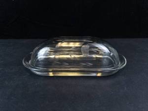 Princess House Heritage Crystal Glass Butter Dish - Vintage