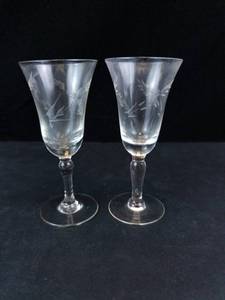 Princess House Etched Goblets (Lot of 2)