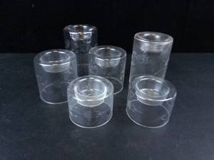 Princess House Etched Crystal Tealight Holders (Assorted Heights)