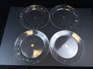 Princess House 4 Crystal Dinner Plates Made in France (Lot of 4)