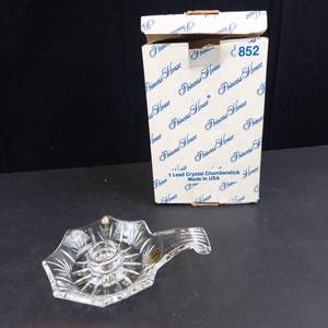 Princess House Lead Crystal Chamberstick - 24% Lead Crystal - Made in USA