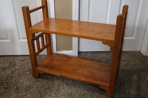 Wooden Side Table with Shelf