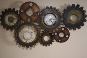 Metal Gears Wall Clock