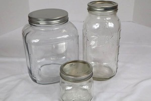 Ball Glass Mason Jar Set (Lot of 3)
