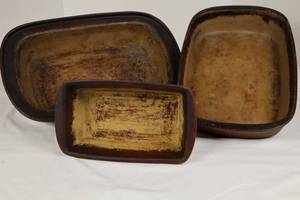 Pampered Chef Heritage Collection Stoneware Baking Dishes (Lot of 3)